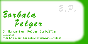 borbala pelger business card
